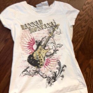 Hannah Montana Disney White and Pink  Kids T-Shirt